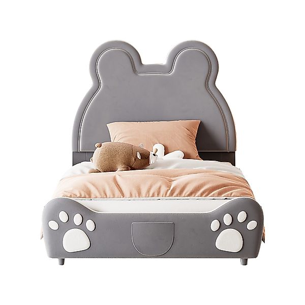 Flieks Polsterbett, Bärenform Kinderbett Einzelbett 90x200cm günstig online kaufen