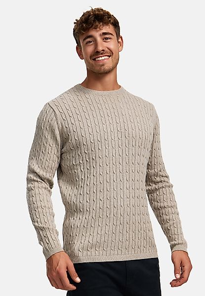Kronstadt Strickpullover KSCable Feinstrickpullover mit Rundhalsausschnitt günstig online kaufen