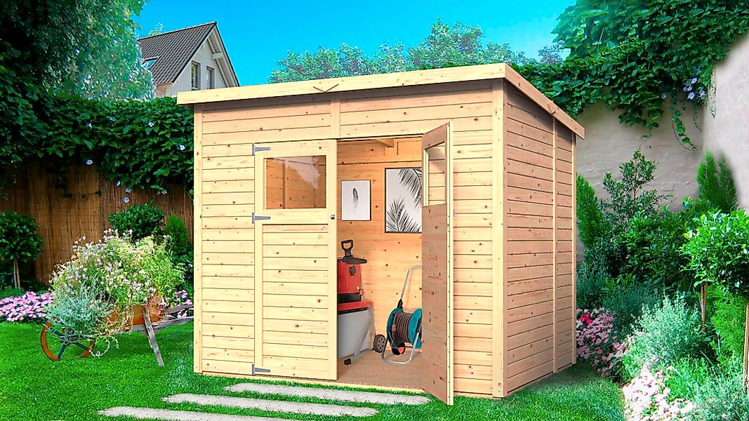 KONIFERA Gartenhaus "Amrum 3 aus naturbelassenem Fichtenholz", inklusive Fu günstig online kaufen
