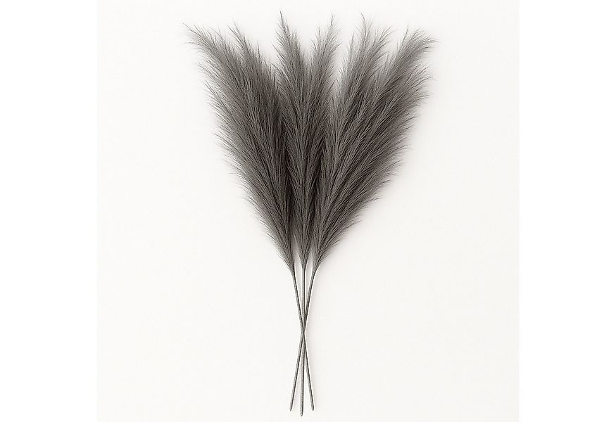 Kunstpflanze Pampasgras Deko künstliches Pampasgras XXL für Dekoration Grau günstig online kaufen