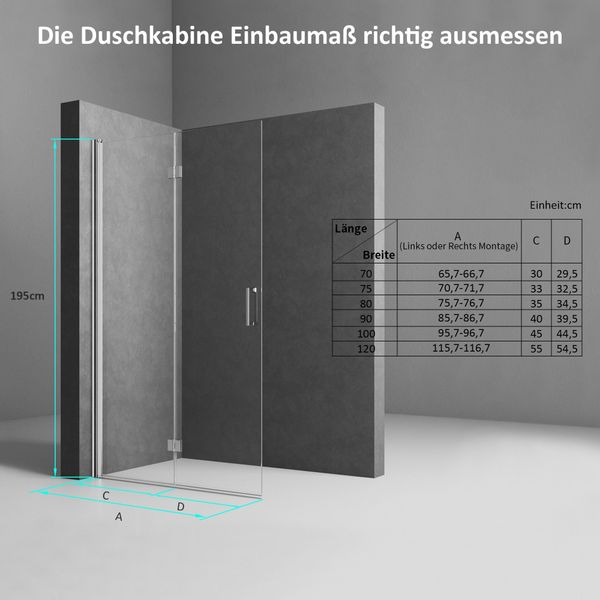 Boromal Duschwand Glas für dusche Duschabtrennung günstig online kaufen