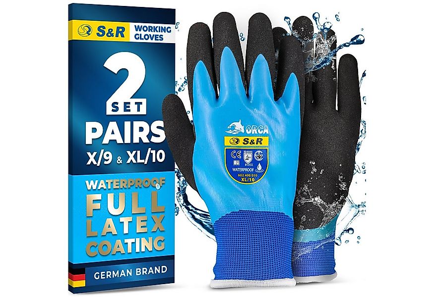 S&R Arbeitshandschuhe Profi-Arbeitshandschuhe, vollständig Latex-beschichte günstig online kaufen