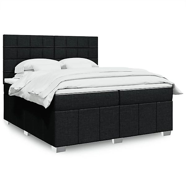 vidaXL Boxspringbett mit Matratze Schwarz 200x200 cm Stoff 3294077 günstig online kaufen