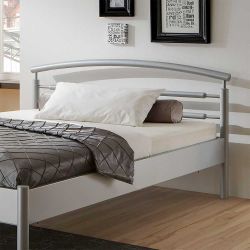 Futonbett mit 4-Fuß-Gestell Silber günstig online kaufen