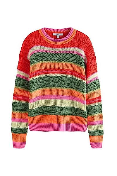 Next Rundhalspullover Gestreifter Rundhalspullover in Relaxed Fit (1-tlg) günstig online kaufen
