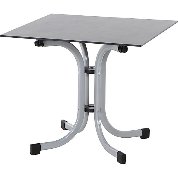 Siena Garden Klapptisch Sola Quadratisch Silber 80 cm x 80 cm günstig online kaufen