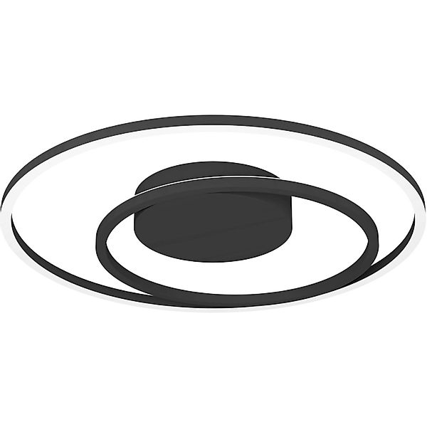 Eglo LED-Deckenleuchte Calagrano-Z CCT 45 cm x 3,5 cm x 7 cm Schwarz-Weiss günstig online kaufen