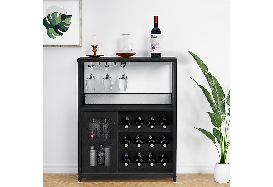 GarveeMore Weinschrank,Barschrank mit Glashalter und Netztür,industrielles günstig online kaufen