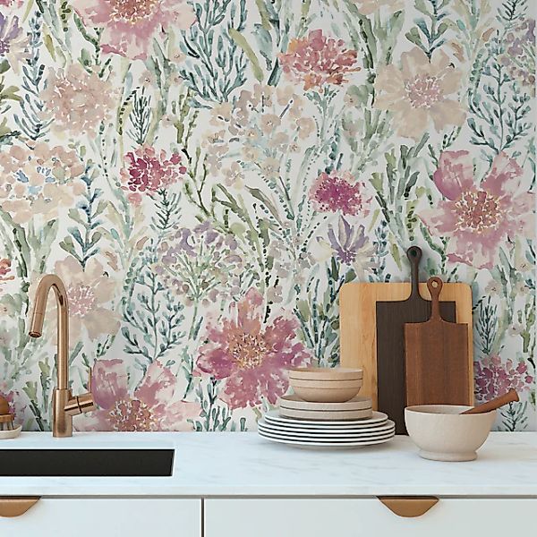 A.S. Création Vliestapete Aquarell Dreams Blumen-Tapete günstig online kaufen