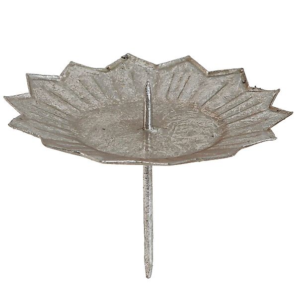 Viana Kerzenhalter Kerzenhalter Steckdorn Stumpenkerzen Silber günstig online kaufen