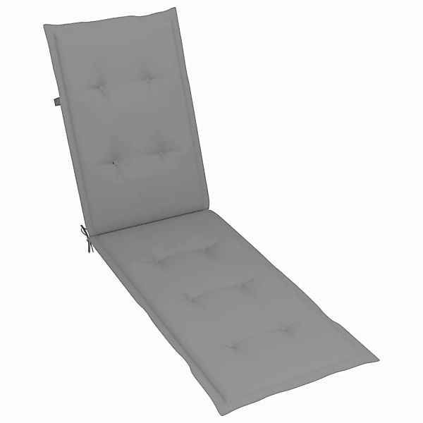 vidaXL Sitzauflage Liegestuhl-Auflage Grau (75+105)x50x4 cm, günstig online kaufen