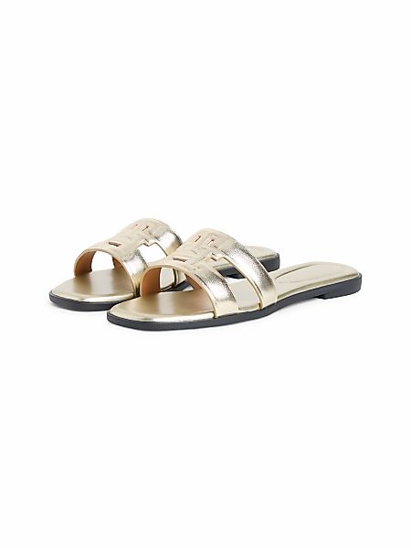 Tommy Hilfiger Pantolette "TH LOGO STRAP MULE GOLD" Sommerschuh, Schlüpfsch günstig online kaufen