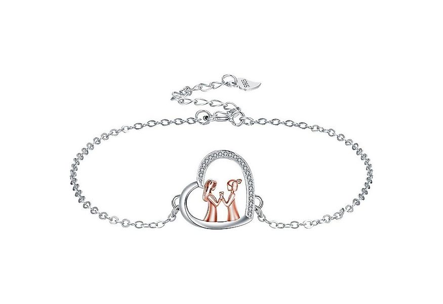 LuxusKollektion Ketten und Armband Set Schwester Armband Damen Silber 925 H günstig online kaufen