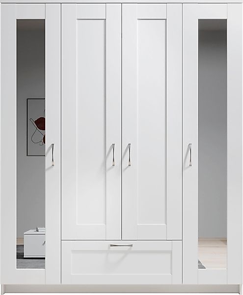 Schlafkontor Drehtürenschrank "Lepini, Kleiderschrank mit Spiegel und Schub günstig online kaufen