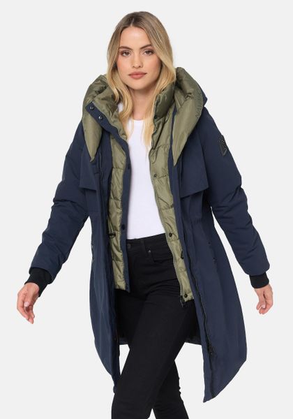 Navahoo Kurzmantel "Snowelf" Wintermantel mit hohem Kragen und großer Kapuz günstig online kaufen