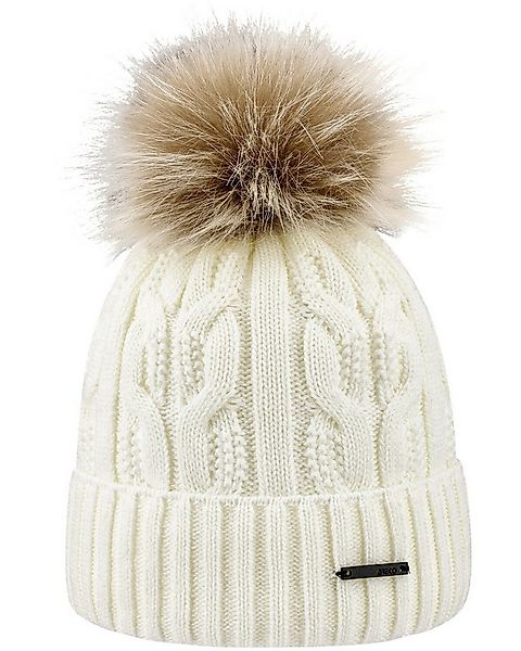 Areco Strickmütze Damen Bommelmütze günstig online kaufen