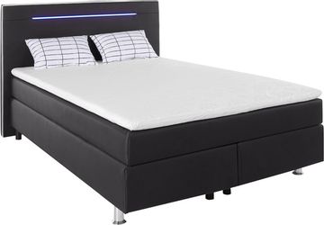 COLLECTION AB Boxspringbett "London, inklusive Topper und Kissen, mit LED-B günstig online kaufen