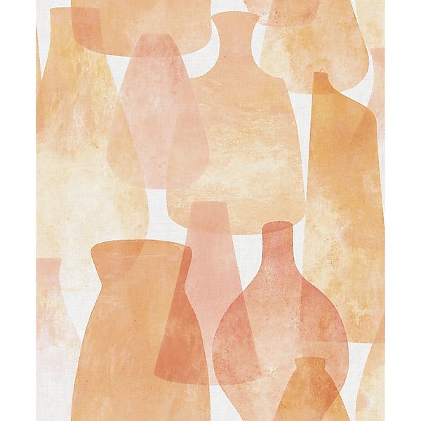 Sanders & Sanders Tapete Töpferware Orange Und Terrakottarosa 53 Cm X 10 M günstig online kaufen