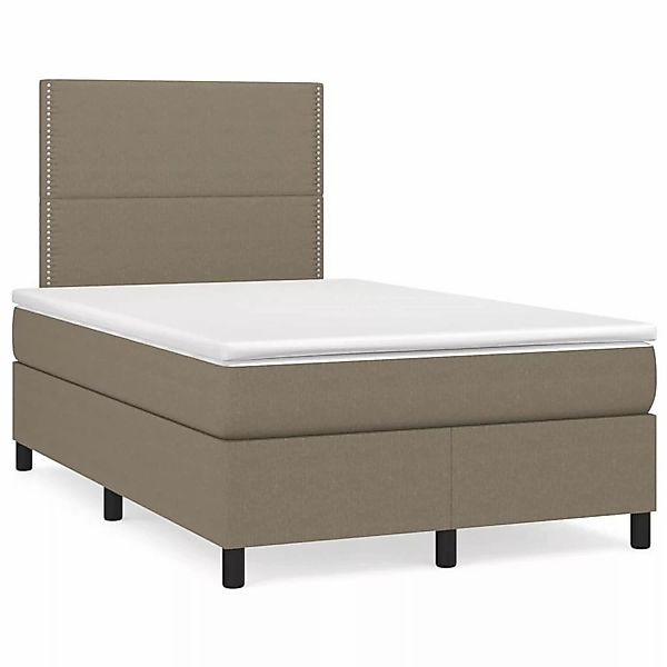 vidaXL Boxspringbett mit Matratze Taupe 120x200 cm Stoff1381636 günstig online kaufen