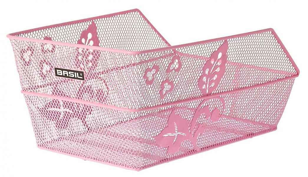 Basil Fahrradkorb Basil Cento S Flower Fahrradkorb rosa, feinmaschiger Stah günstig online kaufen