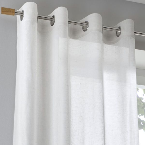 Kutti Vorhang "Brondby" Ösen 1 Stk. tlg. Landhausgardine Leinenoptik Natur günstig online kaufen