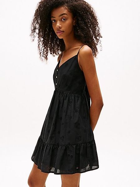 Tommy Jeans Minikleid TJW BRODERIE ANGLAISE DRESS mit Volant und Allover St günstig online kaufen