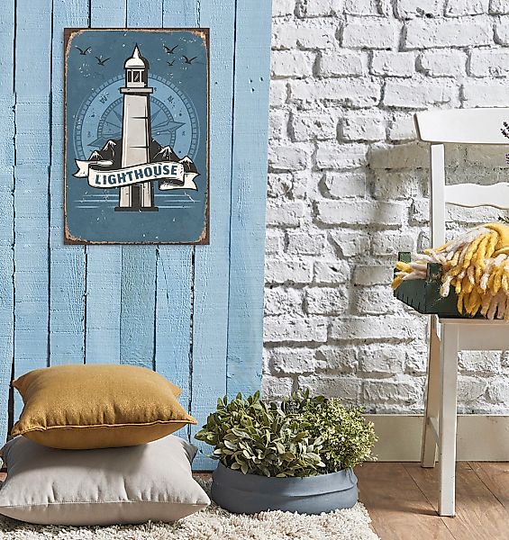 queence Metallbild "Lighthouse", Leuchtturm, (1 St.), Stahlschilder günstig online kaufen