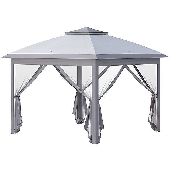 Outsunny Faltpavillon 3,3x3,3m, wasserabweisend Winterfest, mit günstig online kaufen