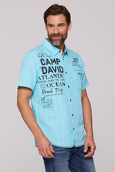 CAMP DAVID Kurzarmhemd mit Karo-Struktur günstig online kaufen