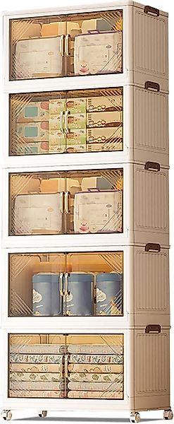 GarveeMore Küchenorganizer-Set 5-Tier faltbare Kunststoff Aufbewahrungsboxe günstig online kaufen