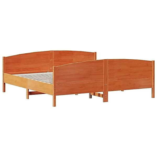 vidaXL Massivholzbett ohne Matratze Wachsbraun 180x200 Kiefernholz 3216166 günstig online kaufen