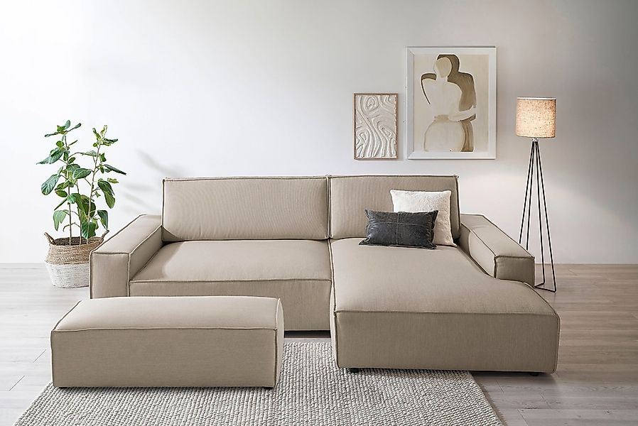 Home affaire Polsterecke "NEU: SHERWOOD XXL tief, L-Form mit Schlaffunktion günstig online kaufen