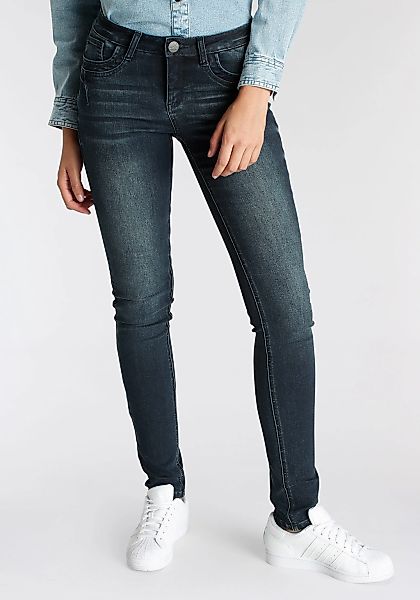 Arizona Skinny-fit-Jeans extra-enger Beinschnitt, Used-Look-Waschung, norma günstig online kaufen