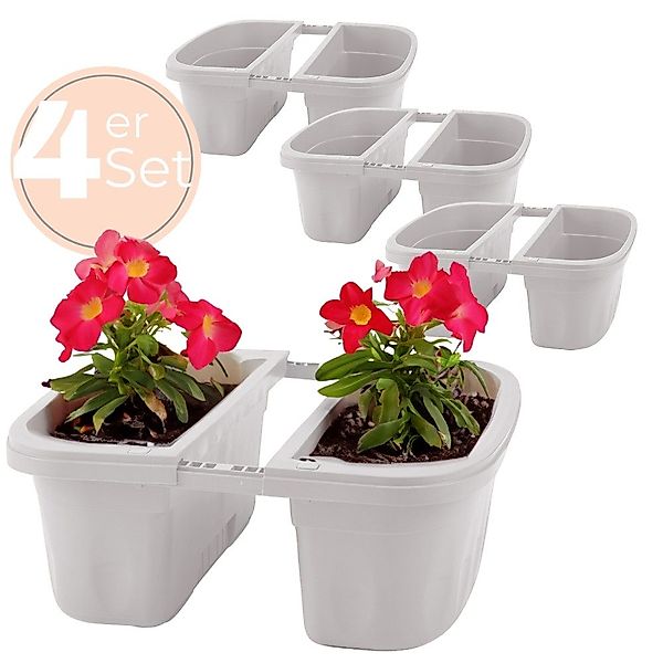 GarPet Blumenkasten 4x Blumen Kasten Beidseitig günstig online kaufen