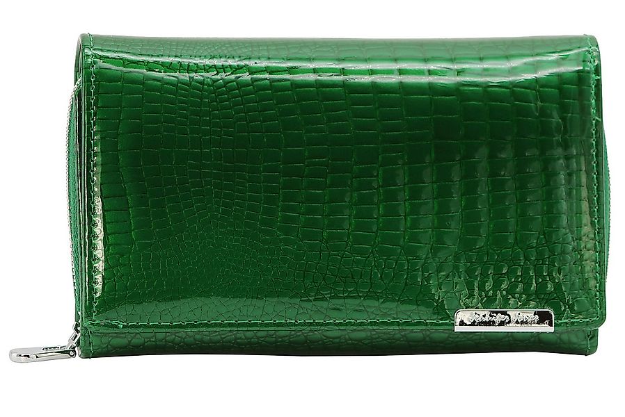 J JONES JENNIFER JONES Geldbörse Damen Leder Portmonee in Croco-Glanz-Optik günstig online kaufen
