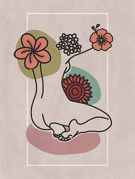 Komar Bild "Rosalie" Natur 1 Stk. tlg. Wandbild zur Dekoration - ohne Rahme günstig online kaufen