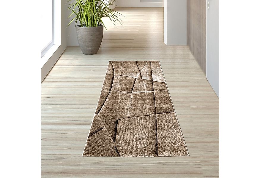 TeppichHome24 Teppich Moderner Wohnzimmer Teppich Pflegeleicht mit 3D-Optik günstig online kaufen