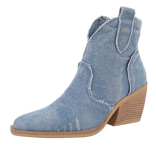 Ital-Design Damen Cowboyboots Western Westernstiefelette (88843799) Blockab günstig online kaufen