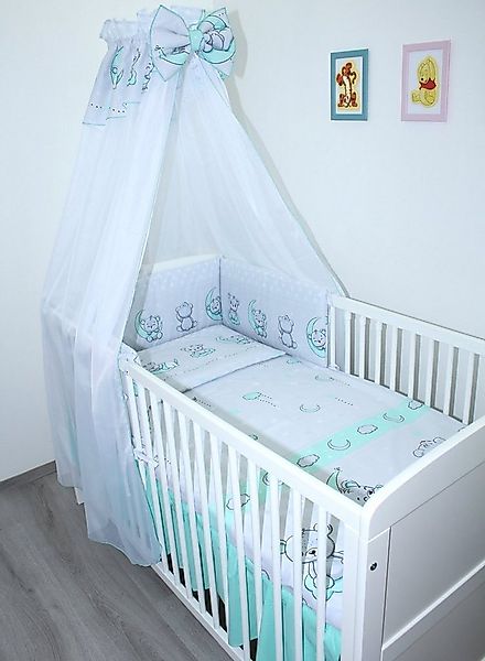 Primawela Babybettwäsche Baby Bettset - 6 teiliges Set mit Chiffon Himmel B günstig online kaufen