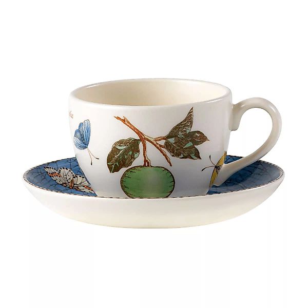 Wedgwood 'Sarah´s Garden' Kaffeetasse / Teetasse 0,20 L mit Untertasse Blau günstig online kaufen