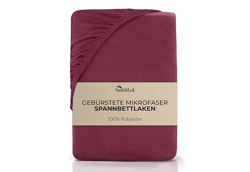 NatureMark Spannbettlaken Gebürstete Mikrofaser, Polyester, Gummizug: rundu günstig online kaufen