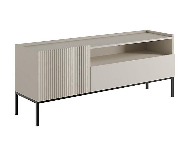 Compleo TV-Schrank klein 150 cm breit KELLY, Elegant TV Möbel mit Lamellen günstig online kaufen