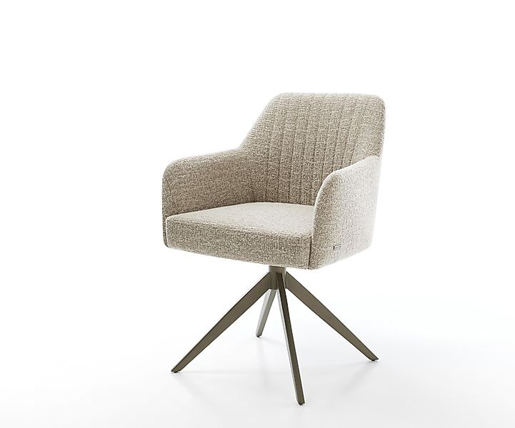 Drehstuhl Greg-Flex Webstoff Soft Beige Kreuzgestell breit Effektfinish Tit günstig online kaufen