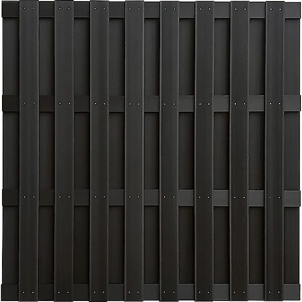 WPC-Zaun 180 cm x 180 cm Anthrazit günstig online kaufen
