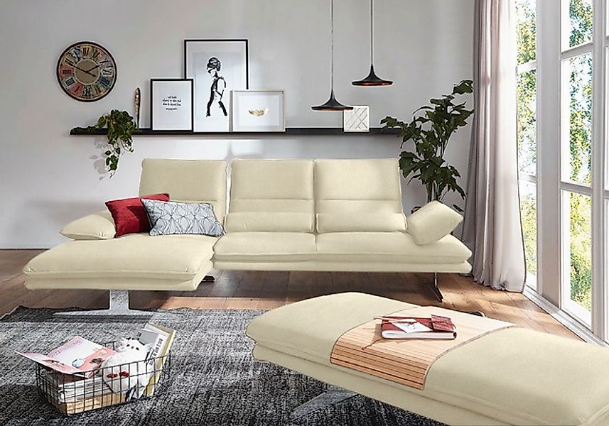 W.SCHILLIG Ecksofa »broadway, Designsofa mit tollem Sitzkomfort, L-Form«, S günstig online kaufen