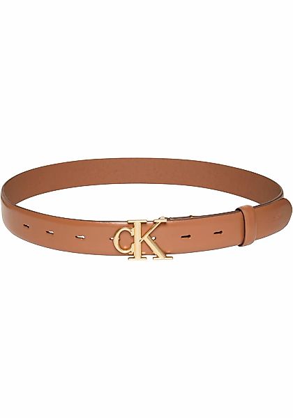 Calvin Klein Ledergürtel "ROUND CK BUCKLE 30MM BELT SMOOTH" Größenverstellb günstig online kaufen