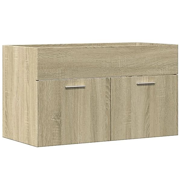vidaXL Waschbeckenunterschrank Sonoma-Eiche 90x38,5x46 Holzwerkstoff 856213 günstig online kaufen
