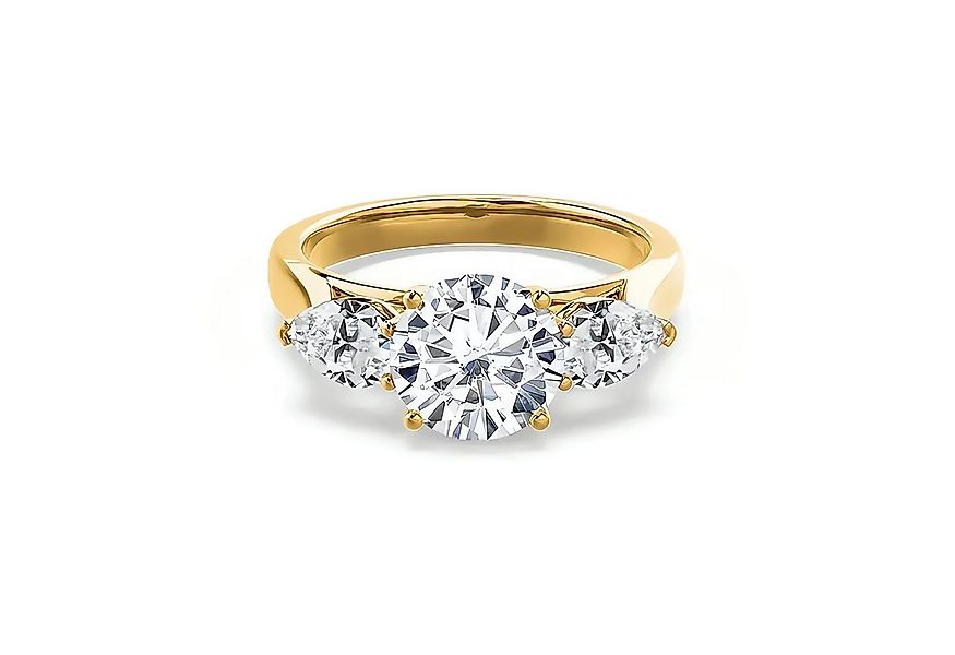 Jumpeak Diamantring Diamant Ring Damen,Gold Ring,Lab Grown Diamant Ring,Run günstig online kaufen