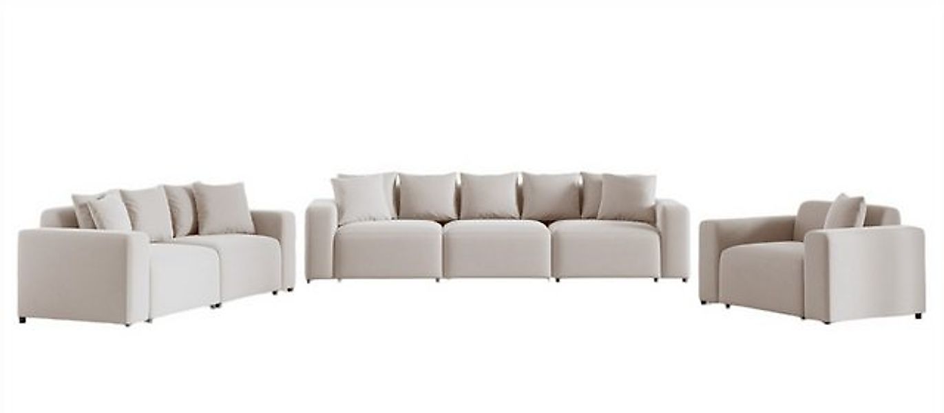 Fun Möbel Polstergarnitur Designersofa MEGAN 3-2-1 Sofagarnitur in Stoff Sa günstig online kaufen