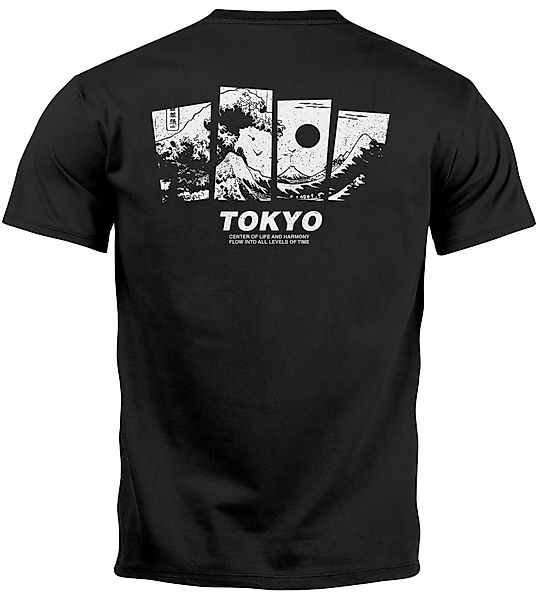 Neverless Print-Shirt Herren T-Shirt Backprint Japan günstig online kaufen
